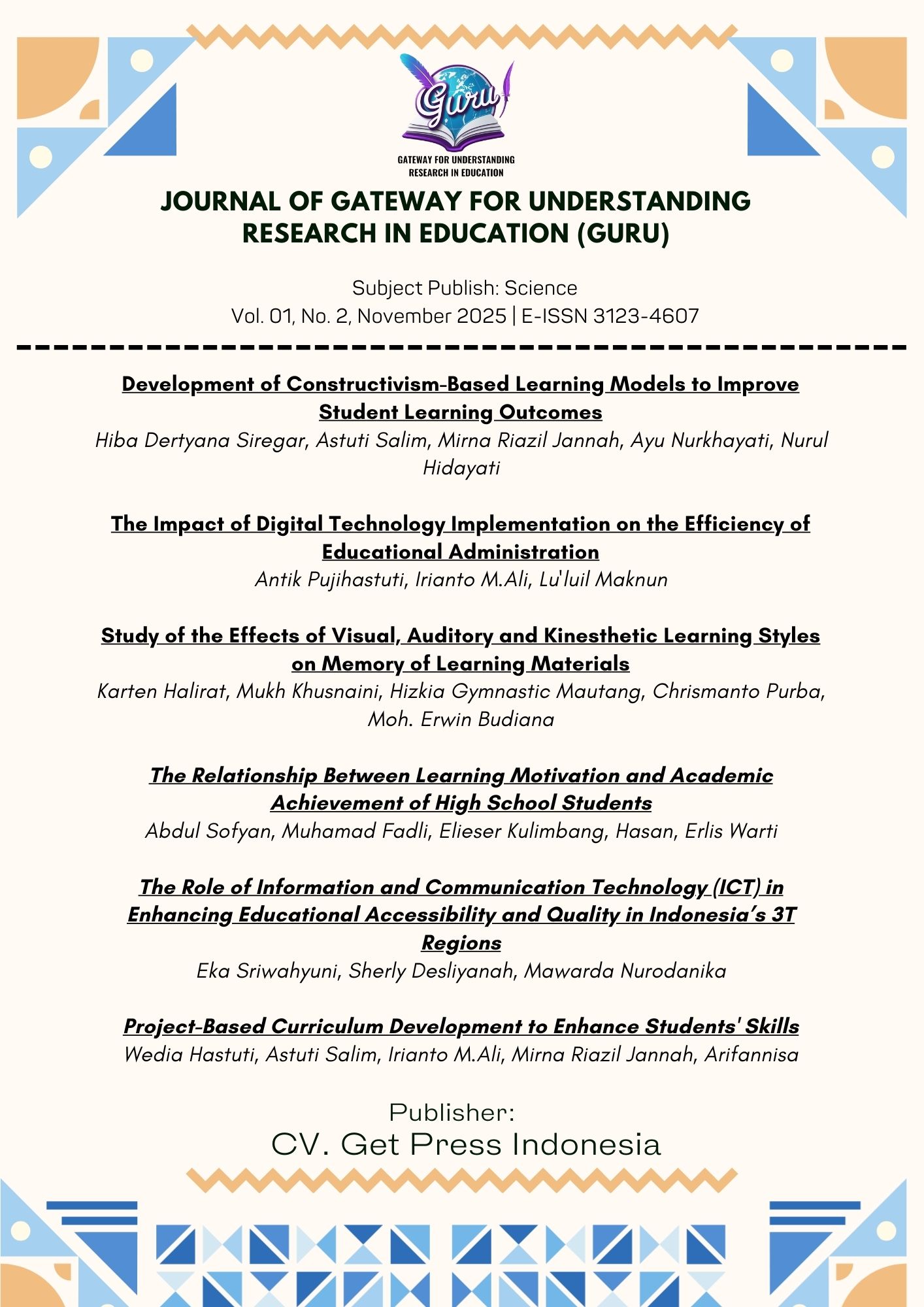 					View Vol. 1 No. 2 (2025): November, 2025
				